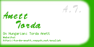 anett torda business card